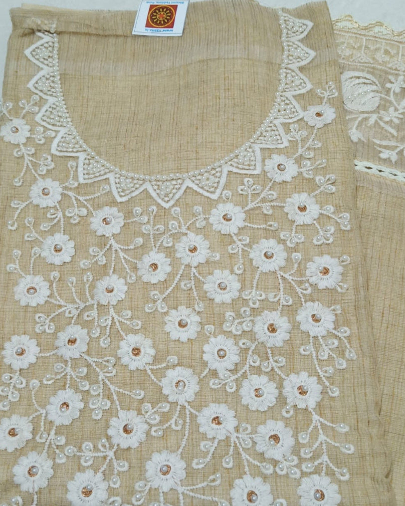 Golden Suit - Moti and Thread work