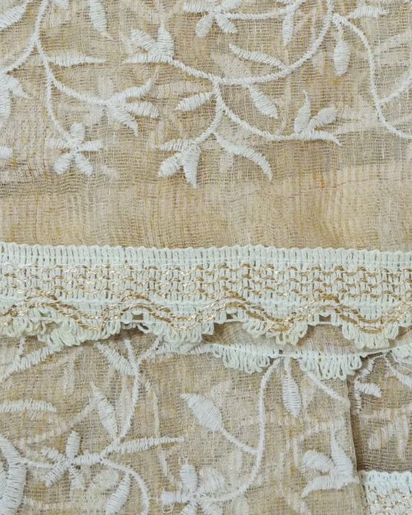 Golden Suit - Moti and Thread work