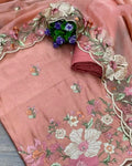Muslin suit with Kashmiri work 1