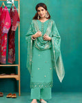 Jaam Cotton Suit with Banaras Dupatta
